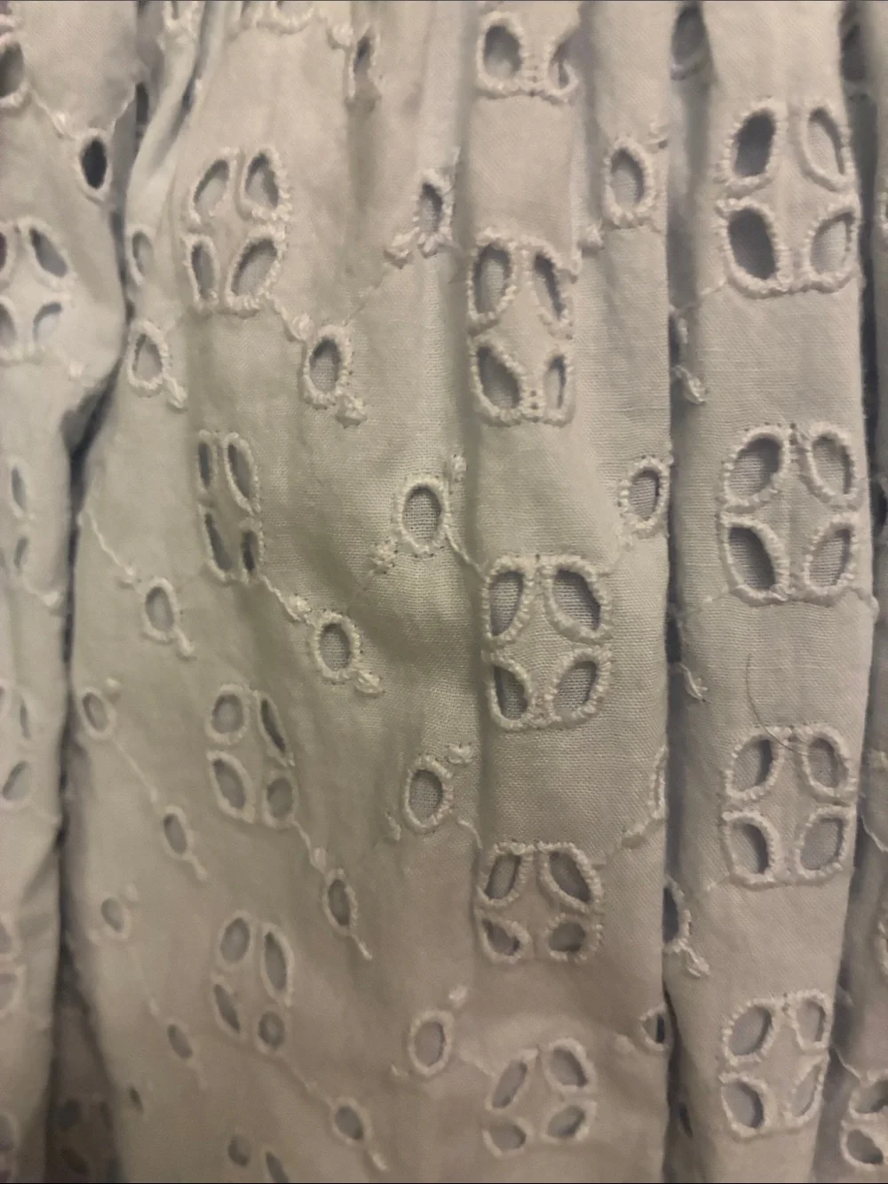 J. Crew Light Blue Eyelet Cotton Dress
